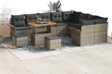 Vidaxl Hagesofa Set 12 pcs Grå