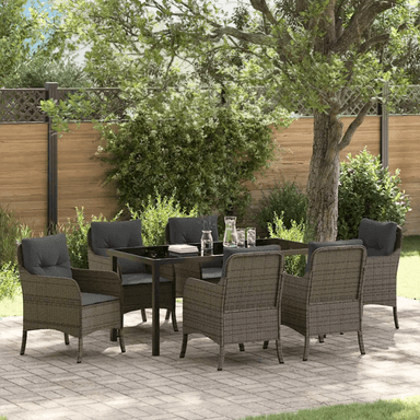 Vidaxl Hage Spisegruppe 7 pcs Grå