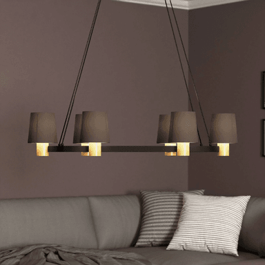 Eglo Lysekrone Edale, 6 stoffskjermer