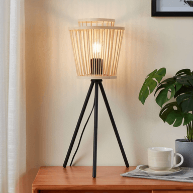 Eglo Hykeham bordlampe 57 cm natur/svart
