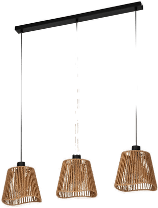Eglo Lavister hengelampe, svart/natur