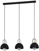 Eglo Calmanera Takpendel 3 Lamper svart, messing