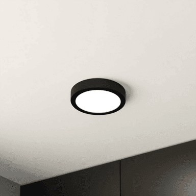 Eglo Fueva 5 LED-panel Ø16cm svart