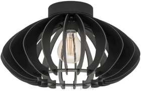 Eglo Cossano 3 Taklampe Ø380 Svart/Tre