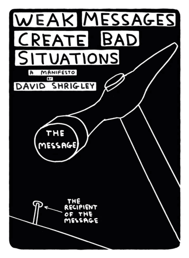 Weak Messages Create Bad Situations av David Shrigley