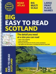 Philip's Big Easy to Read Scotland Road Atlas (Spiral A3) av Philip's Maps