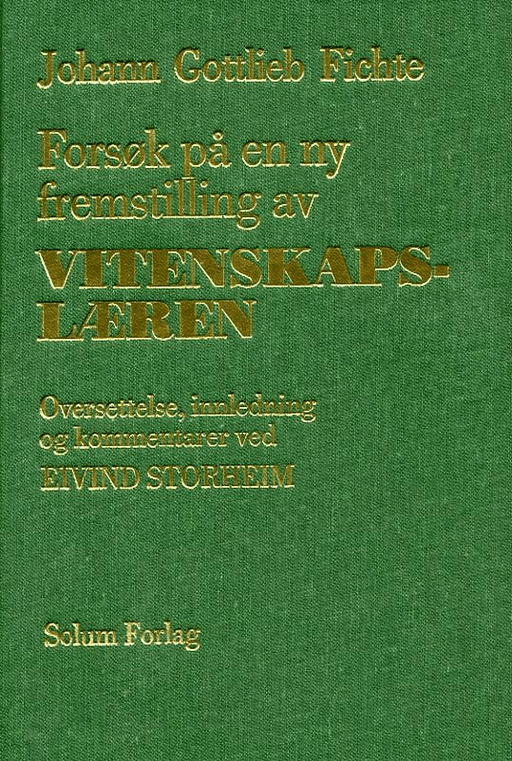 Forsøk på en ny fremstilling av vitenskapslæren av Johann Gottlob Fichte